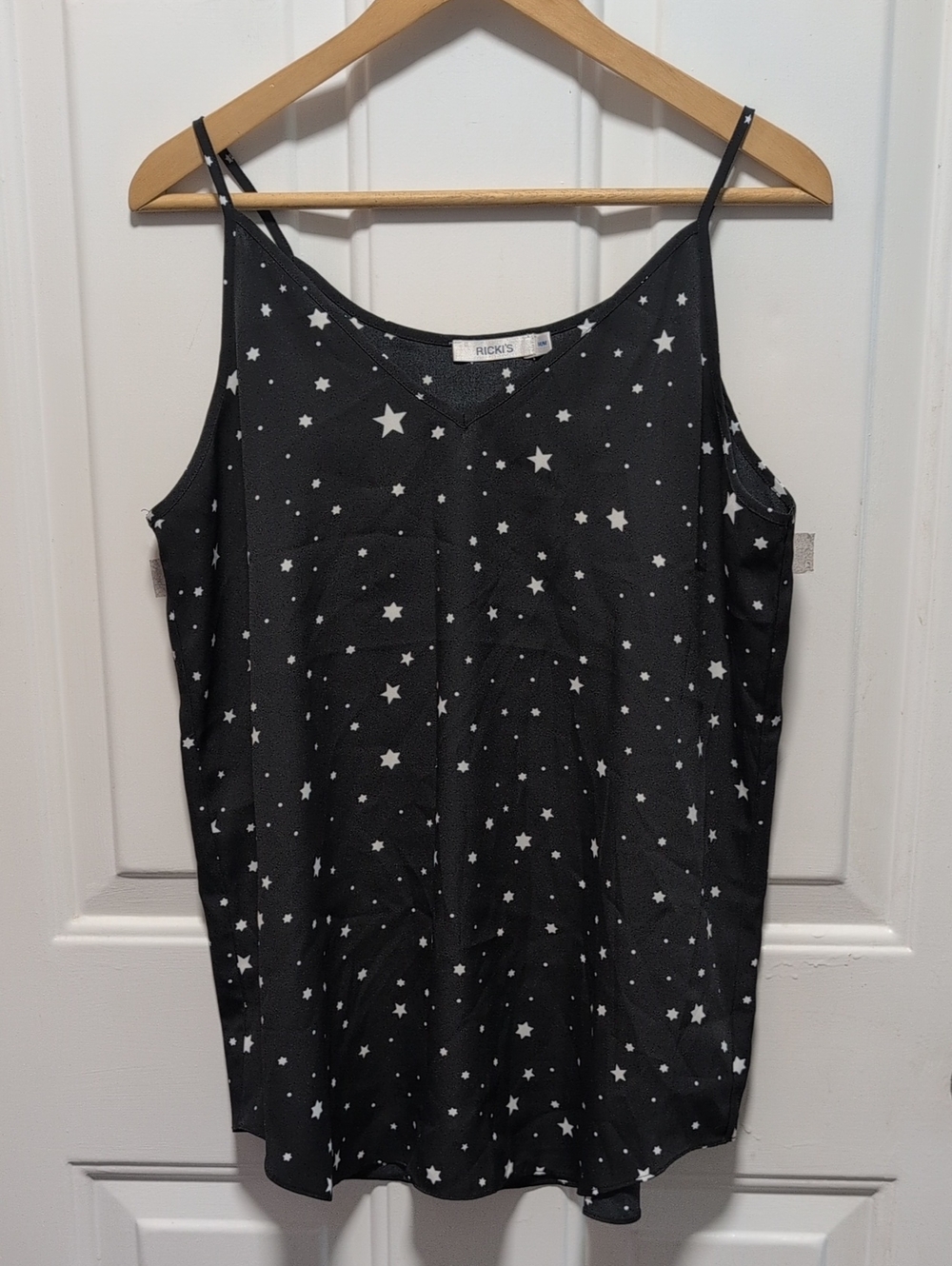 Ricki's Black Star-Print Spaghetti-Strap Cami